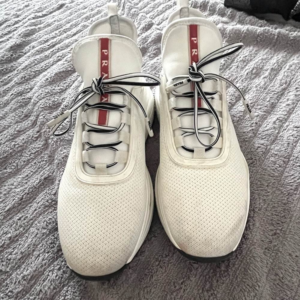 Prada Neoprene And Rubber Sneakers